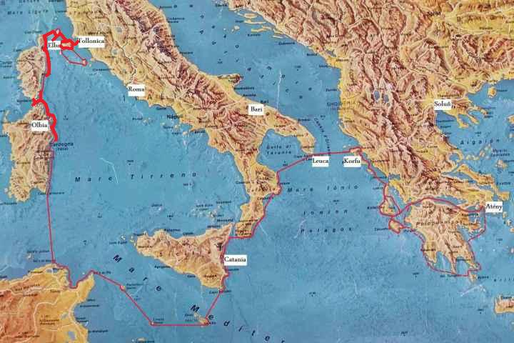 0b.jpg - Mapa první části plavby